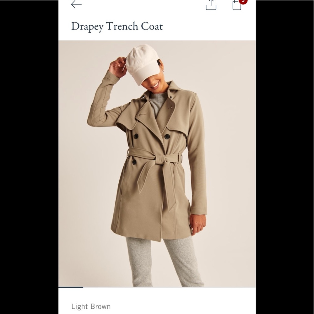 Abercrombie and Fitch Drapey Trench Coat